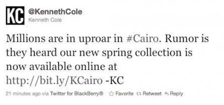 Kenneth Cole tweet