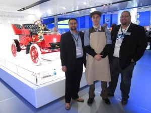 Craig with Ammar Khan (Social Media Manager, Ford Canada), and a Henry Ford impersonator at NAIAS 2013.